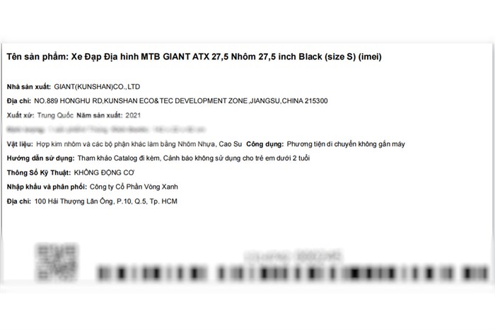 Xe Đạp Địa Hình MTB Giant ATX 27,5 27.5 inch Size S