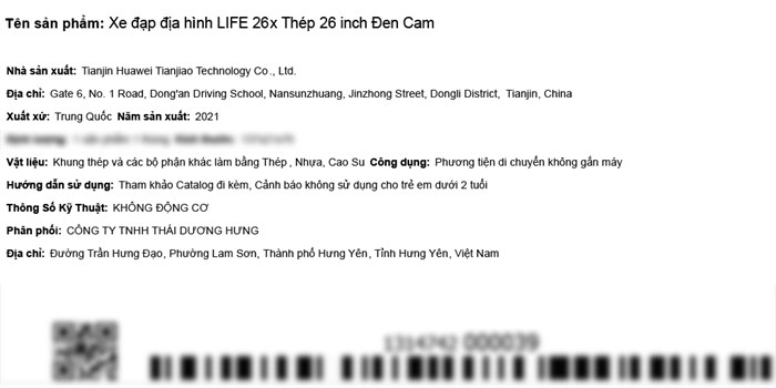 Xe đạp địa hình MTB Life 26x 26 inch