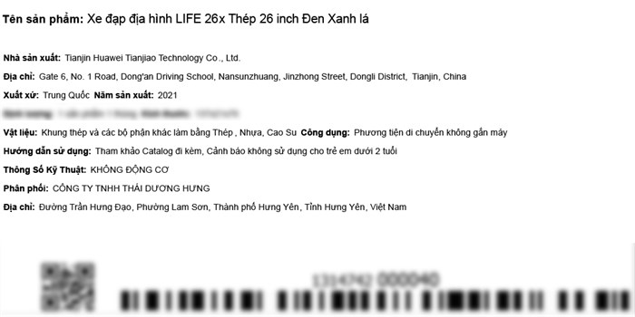 Xe đạp địa hình MTB Life 26x 26 inch