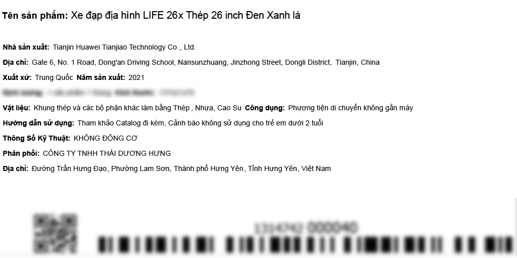 Xe đạp địa hình MTB Life 26x 26 inch