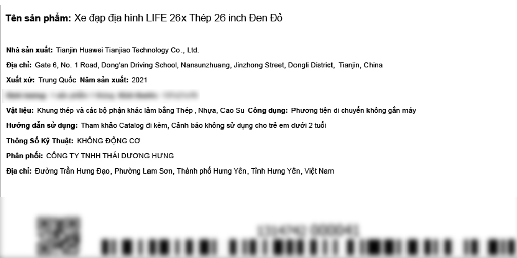 Xe đạp địa hình MTB Life 26x 26 inch