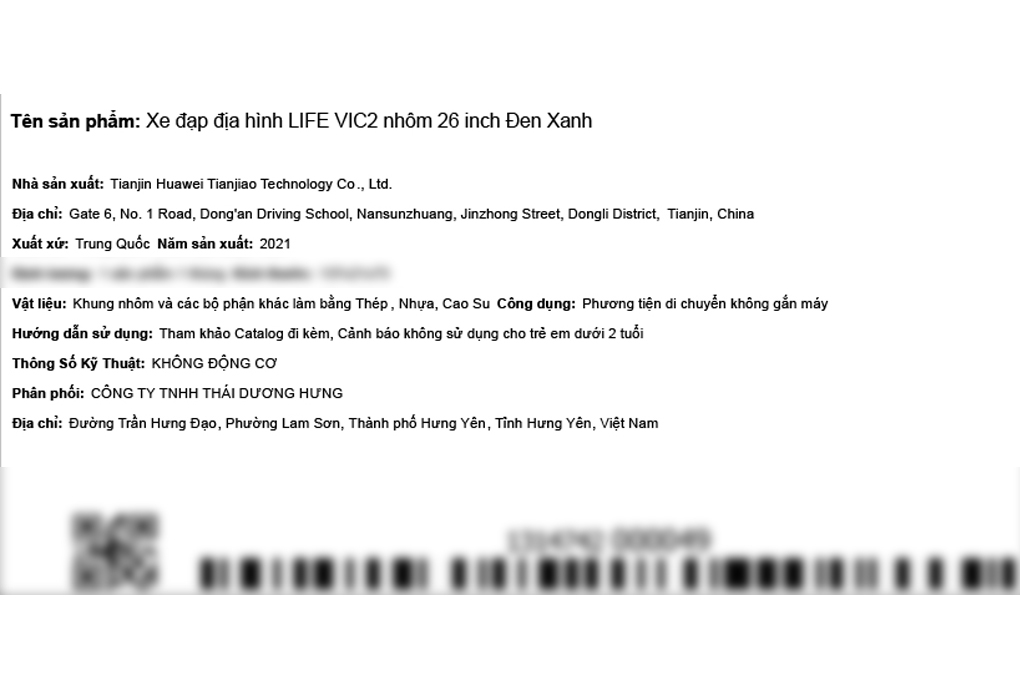 Xe Đạp Địa Hình MTB Life VIC2 26 inch Màu Xanh Dương