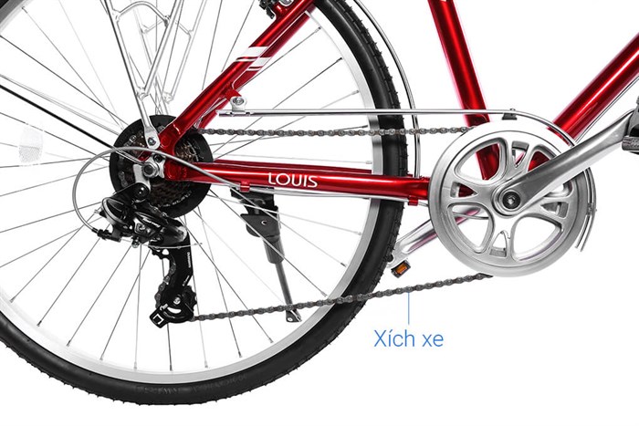 Xe Đạp Đường Phố Touring Life 26 Louis 26 inch Màu Đỏ