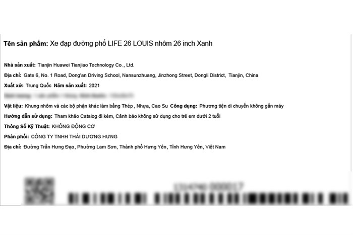 Xe Đạp Đường Phố Touring Life 26 Louis 26 inch Màu Xanh Dương