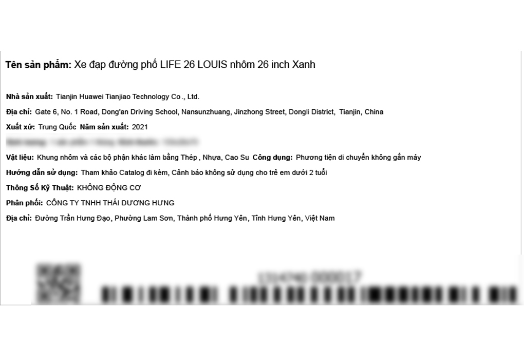 Xe Đạp Đường Phố Touring Life 26 Louis 26 inch Màu Xanh Dương