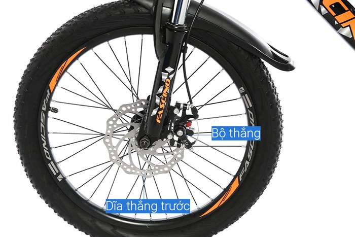 Xe Đạp Trẻ Em Fascino FS-02 20 inch Màu Đen - Cam