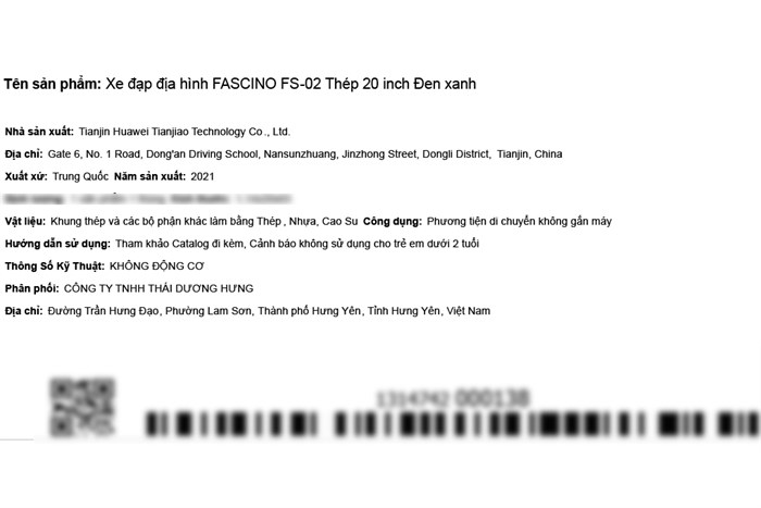 Xe Đạp Trẻ Em Fascino FS-02 20 inch Màu Đen - xanh dương