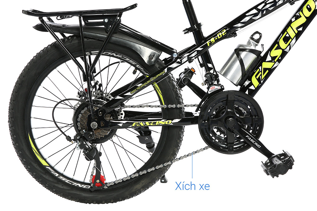 Xe Đạp Trẻ Em Fascino FS-02 20 inch Màu Đen - Xanh lá