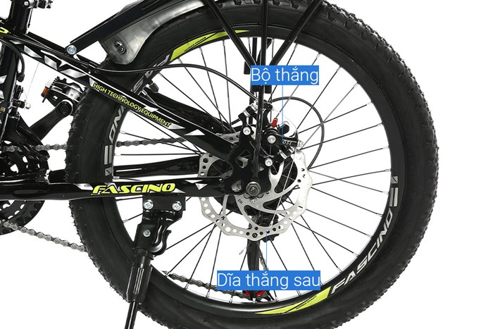 Xe Đạp Trẻ Em Fascino FS-02 20 inch Màu Đen - Xanh lá