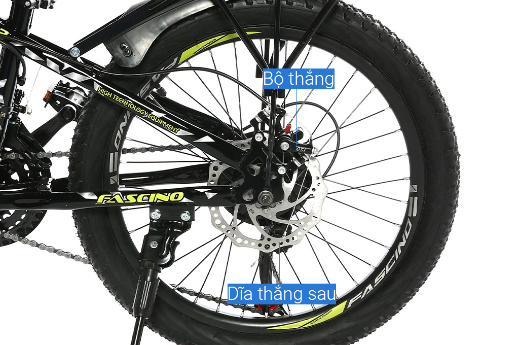 Xe Đạp Trẻ Em Fascino FS-02 20 inch Màu Đen - Xanh lá