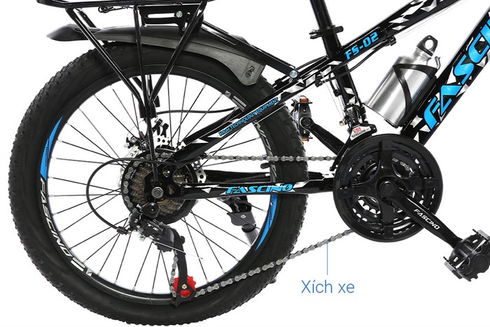 Xe Đạp Trẻ Em Fascino FS-02 20 inch Màu Đen - xanh dương