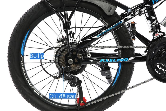 Xe Đạp Trẻ Em Fascino FS-02 20 inch Màu Đen - xanh dương