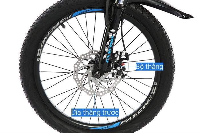 Xe Đạp Trẻ Em Fascino FS-02 20 inch Màu Đen - xanh dương