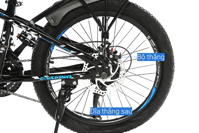 Xe Đạp Trẻ Em Fascino FS-02 20 inch Màu Đen - xanh dương
