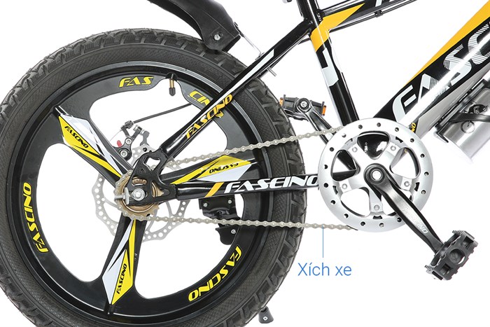 Xe Đạp Trẻ Em Fascino FS-04 20 inch Màu Vàng