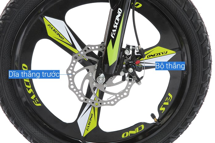 Xe Đạp Trẻ Em Fascino FS-04 20 inch Màu Xanh lá