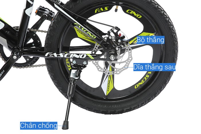 Xe Đạp Trẻ Em Fascino FS-04 20 inch Màu Xanh lá