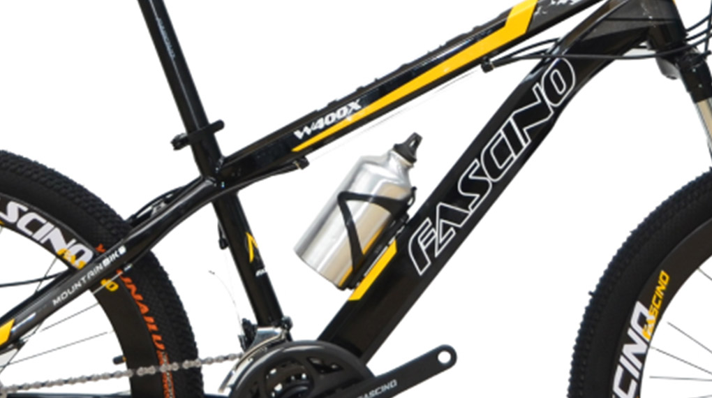 Xe đạp địa hình MTB Fascino W400X Vàng có chai nước tiện lợi Xe đạp địa hình MTB Fascino W400X Vàng có chai nước tiện lợi
