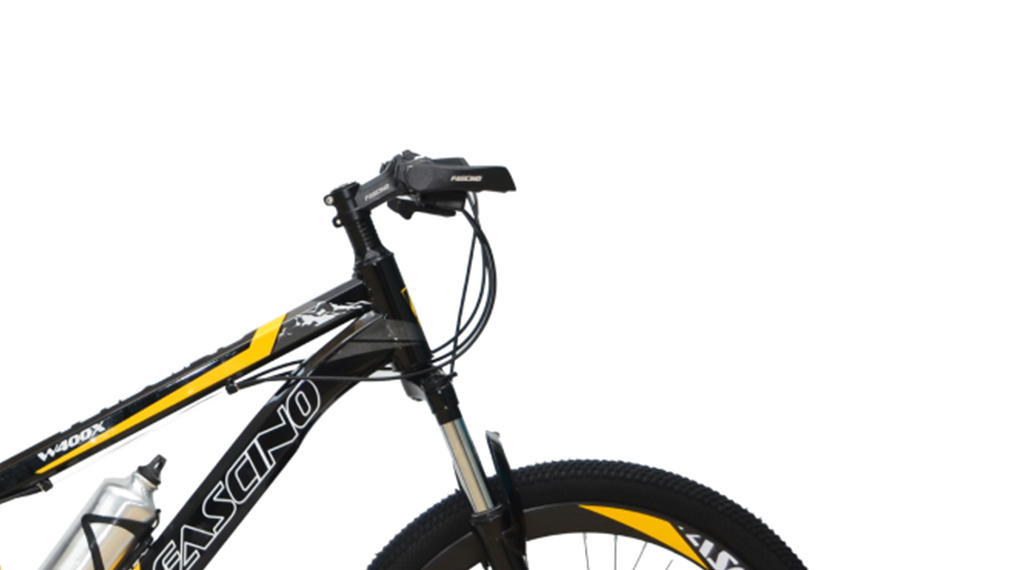 Xe đạp địa hình MTB Fascino W400X Vàng có ghi đông không sừng gọn nhẹ Xe đạp địa hình MTB Fascino W400X Vàng có ghi đông không sừng gọn nhẹ