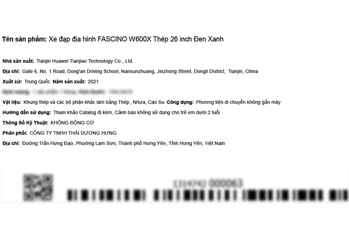 Xe Đạp Địa Hình MTB Fascino W600X 26 inch