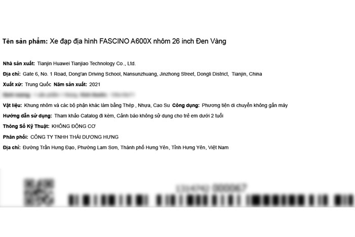 Xe Đạp Địa Hình MTB Fascino A600X 26 inch