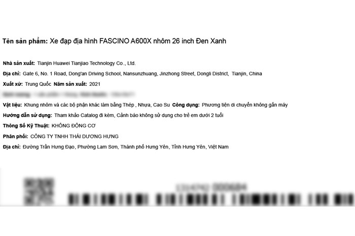 Xe Đạp Địa Hình MTB Fascino A600X 26 inch