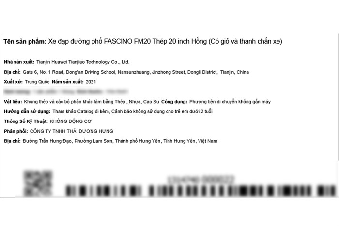 Xe Đạp Trẻ Em City Fascino FM20 20 inch Màu Hồng