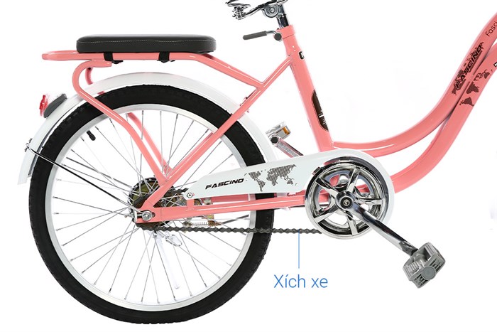 Xe Đạp Trẻ Em City Fascino FM20 20 inch Màu Hồng phấn
