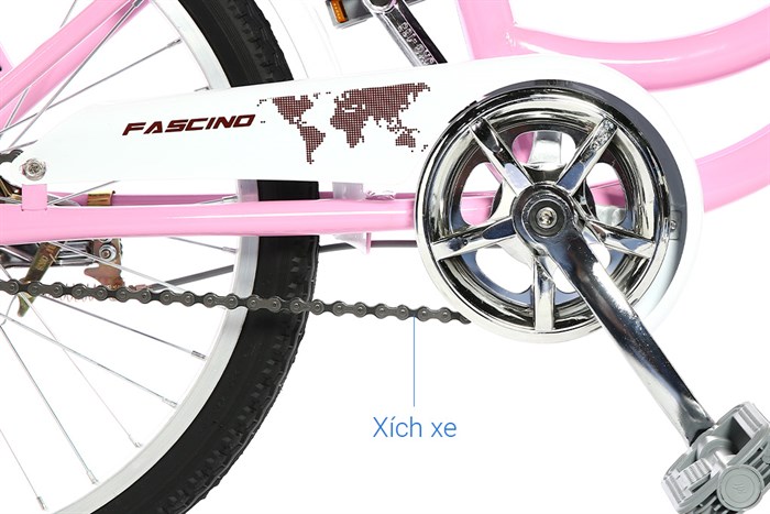 Xe Đạp Trẻ Em City Fascino FM20 20 inch Màu Hồng
