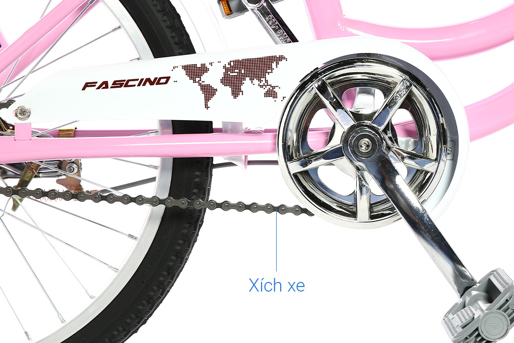 Xe Đạp Trẻ Em City Fascino FM20 20 inch Màu Hồng