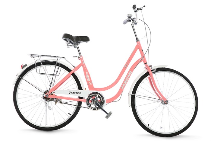 Xe Đạp Đường Phố City Fascino FM24 24 inch Màu Hồng nhạt
