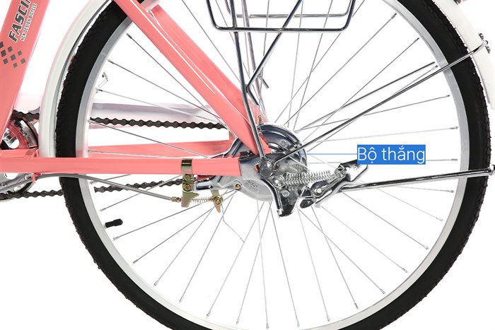 Xe Đạp Đường Phố City Fascino FM24 24 inch Màu Hồng nhạt
