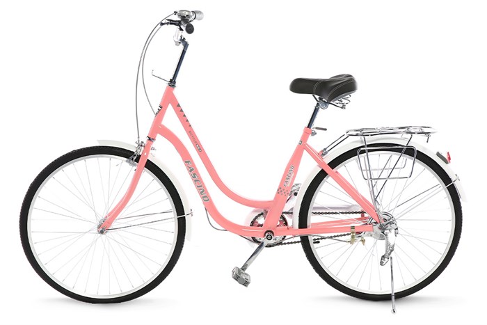 Xe Đạp Đường Phố City Fascino FM24 24 inch Màu Hồng nhạt