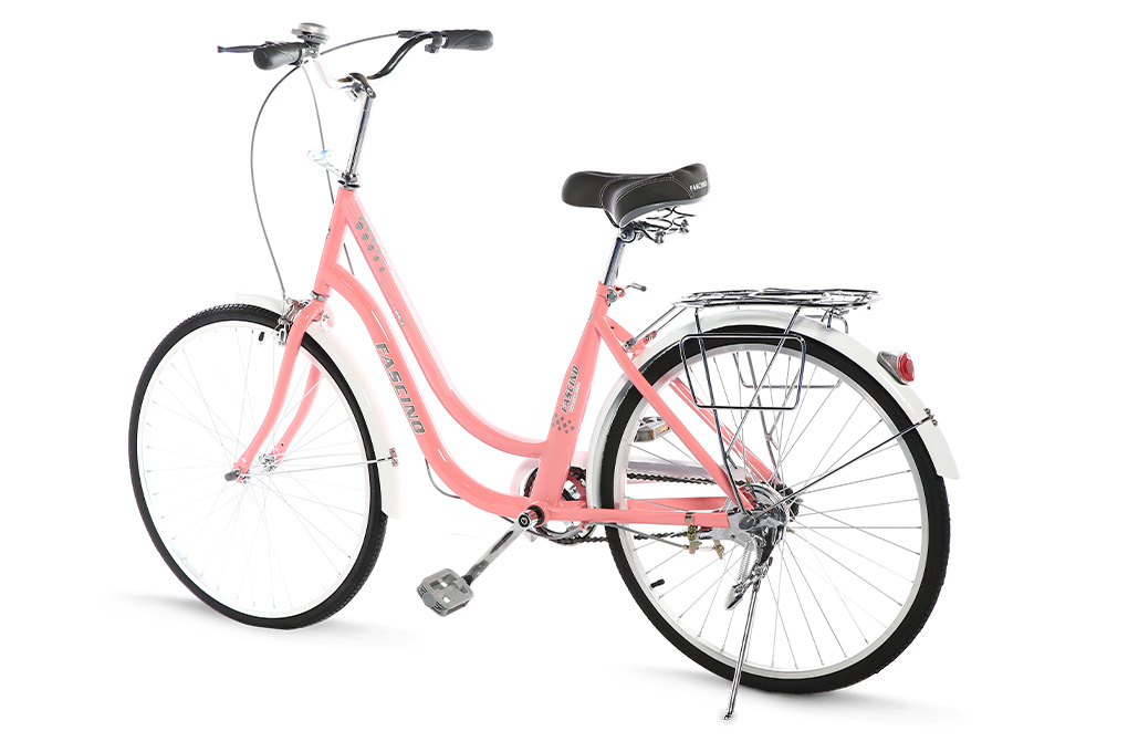 Xe Đạp Đường Phố City Fascino FM24 24 inch Màu Hồng nhạt