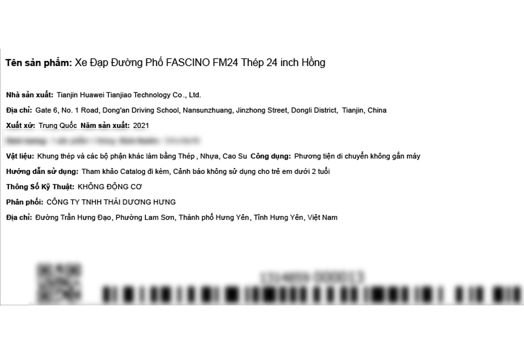 Xe Đạp Đường Phố City Fascino FM24 24 inch Màu Hồng