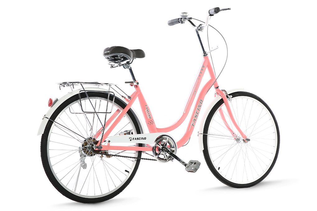 Xe Đạp Đường Phố City Fascino FM24 24 inch Màu Hồng nhạt