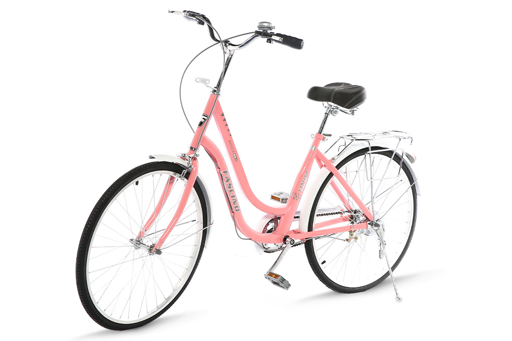 Xe Đạp Đường Phố City Fascino FM24 24 inch Màu Hồng nhạt