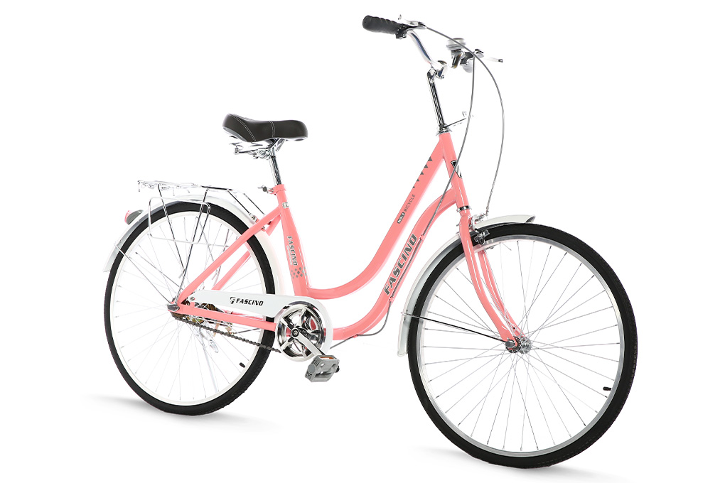 Xe Đạp Đường Phố City Fascino FM24 24 inch Màu Hồng nhạt