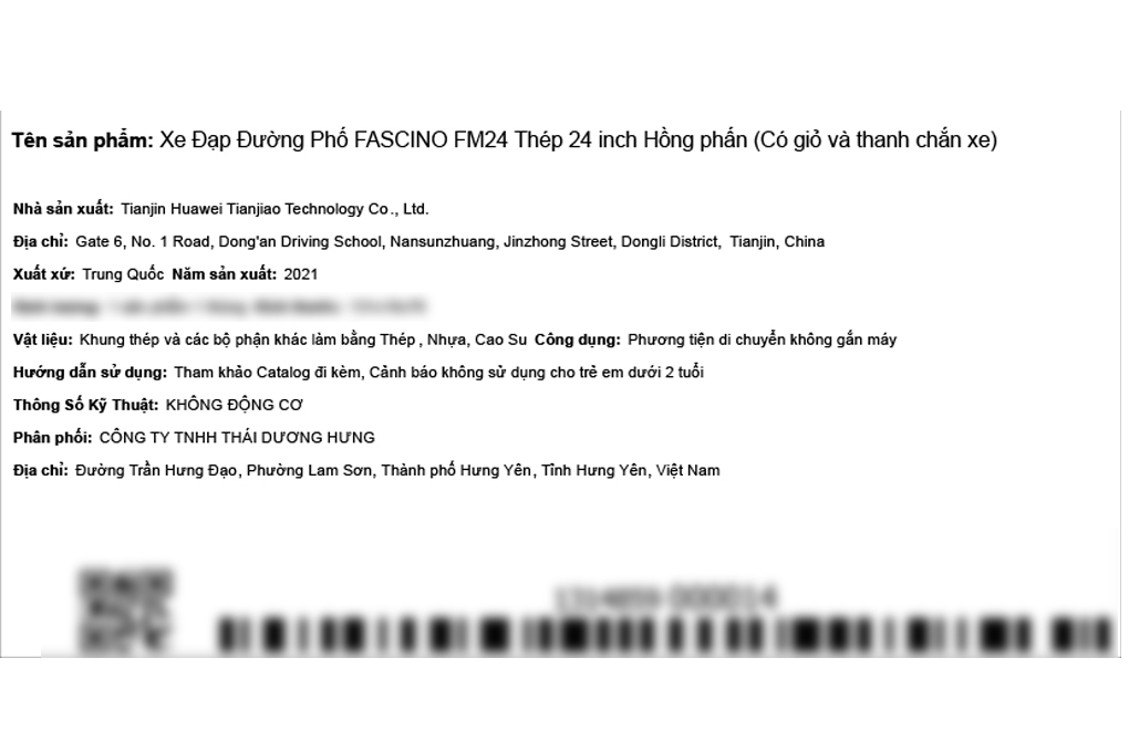 Xe Đạp Đường Phố City Fascino FM24 24 inch Màu Hồng phấn