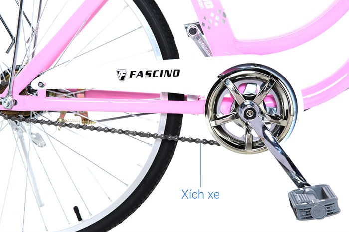 Xe Đạp Đường Phố City Fascino FM24 24 inch Màu Hồng phấn