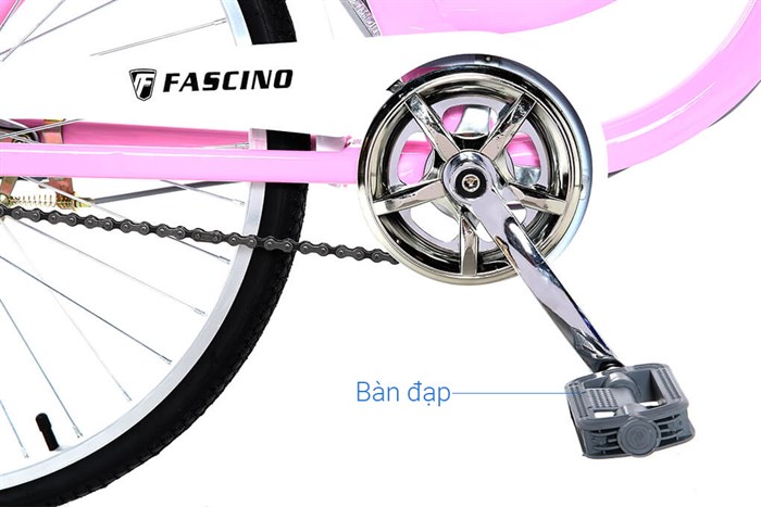 Xe Đạp Đường Phố City Fascino FM24 24 inch Màu Hồng phấn