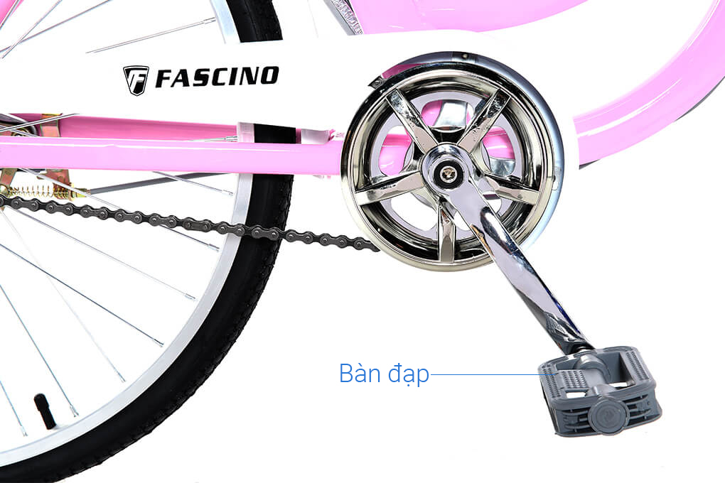 Xe Đạp Đường Phố City Fascino FM24 24 inch Màu Hồng phấn
