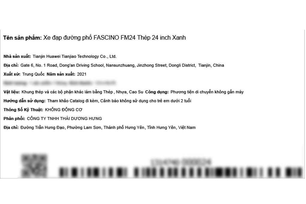 Xe Đạp Đường Phố City Fascino FM24 24 inch Màu Xanh Dương