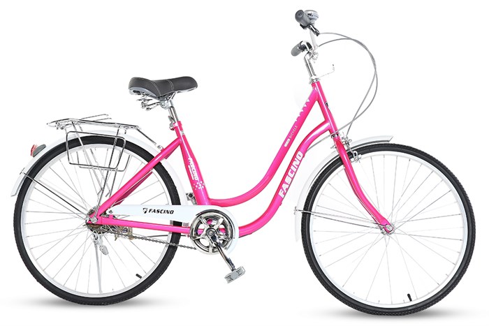 Xe Đạp Đường Phố City Fascino FM24 24 inch Màu Hồng