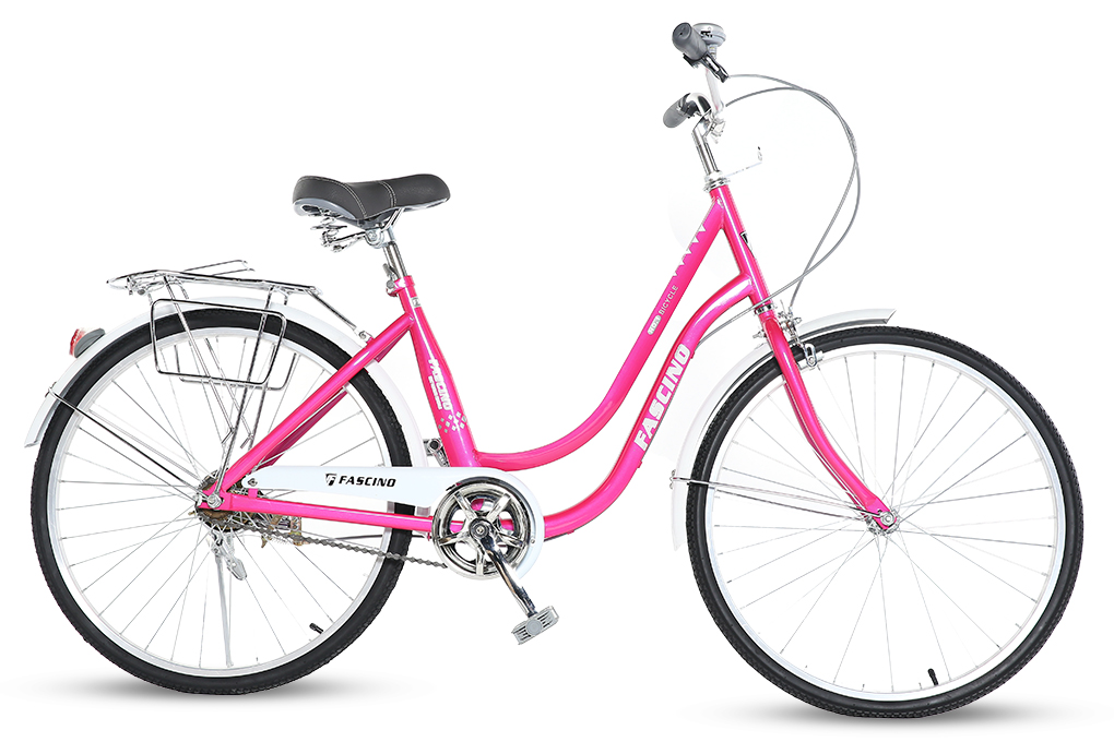 Xe Đạp Đường Phố City Fascino FM24 24 inch Màu Hồng