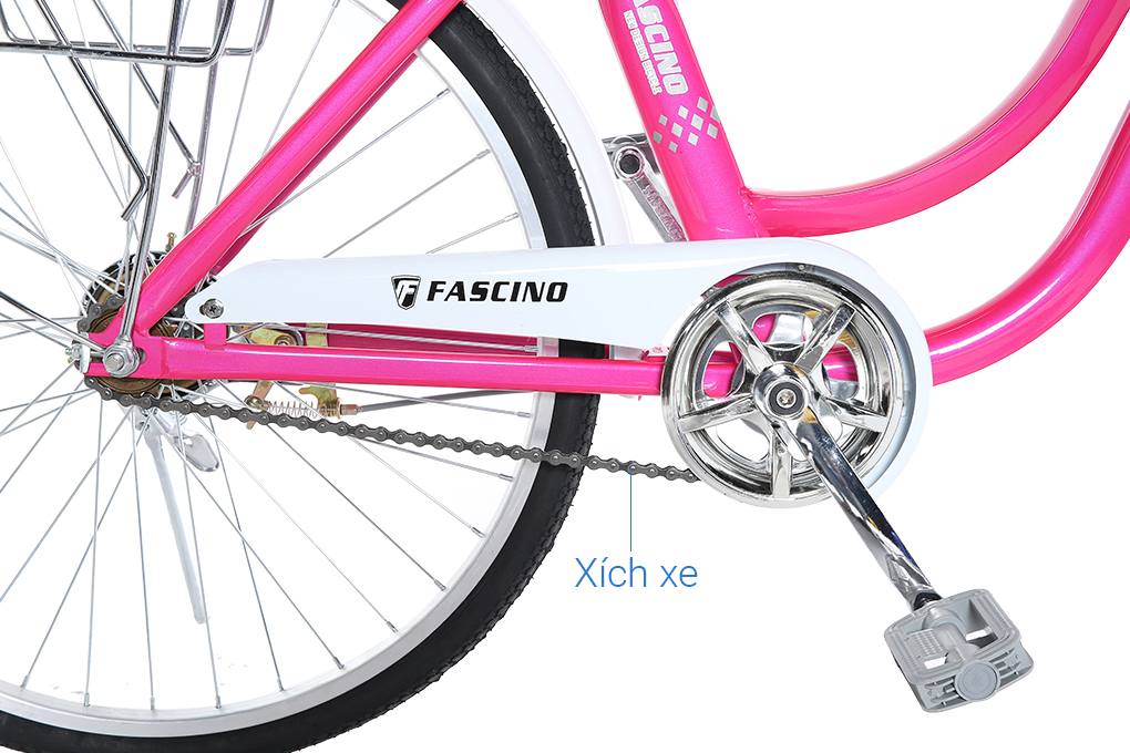 Xe Đạp Đường Phố City Fascino FM24 24 inch Màu Hồng