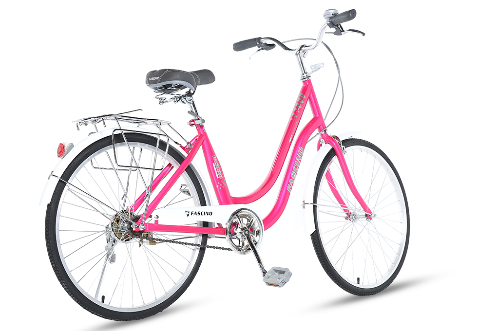 Xe Đạp Đường Phố City Fascino FM24 24 inch Màu Hồng