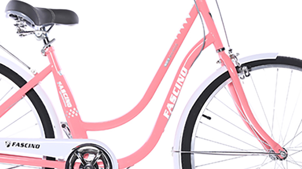 Xe đạp đường phố City Fascino FM26 26 inch Hồng có khung sườn với thiết kế uốn cong mềm mại
