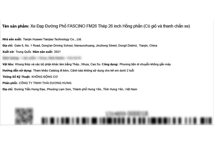 Xe Đạp Đường Phố City Fascino FM26 26 inch Màu Hồng phấn