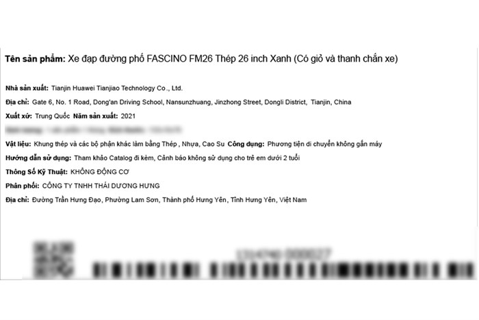 Xe Đạp Đường Phố City Fascino FM26 26 inch Màu Xanh Dương